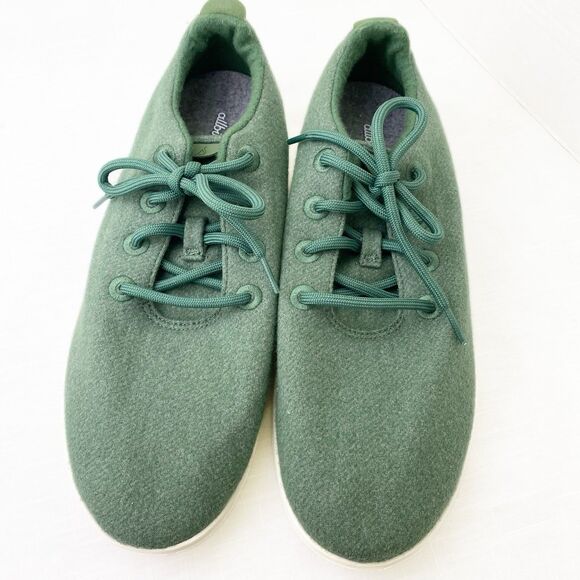 Allbirds Mens Wool Runners Green Running Shoes Sneakers Size 12 - Picture 1 of 9
